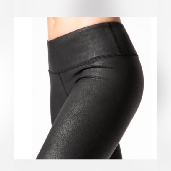 ALO Yoga Faux Leather Airbrush High Waist Legging - Picture 2 of 7